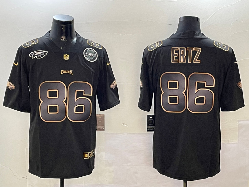 Men Philadelphia Eagles 86 Ertz black 2025 Nike NFL jersey style 017